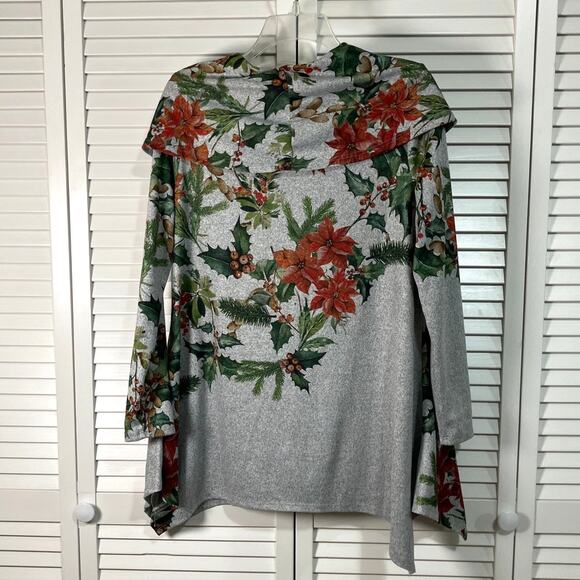 Astrologie Beaded Christmas Theme Cowl Neck Long Sleeve Sweater - Picture 2 of 4